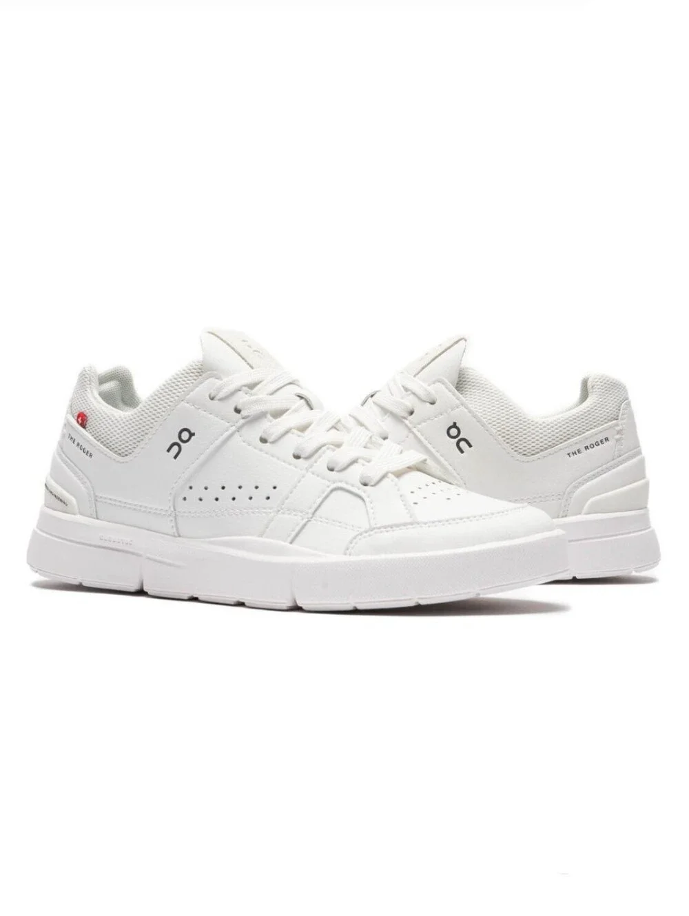 Size 6-On The Roger Clubhouse Women's All White Sneakers Logo 48.99429